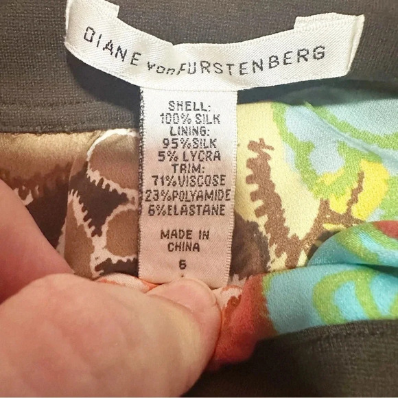 Diane Von Furstenberg multi-coloured silk maxi skirt or strapless dress size 6 - Picture 5 of 10